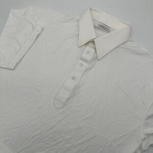 NWOT Collars & Co Men's English-Spread Collar Dress Polo, Size XL,‎ White